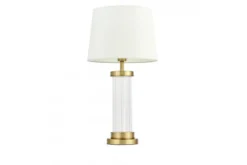 Lampada da tavolo comodino glamour BOTTE Bianco Ottone
