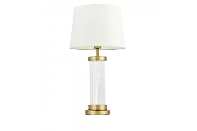 Lampada da tavolo comodino glamour BOTTE Bianco Ottone