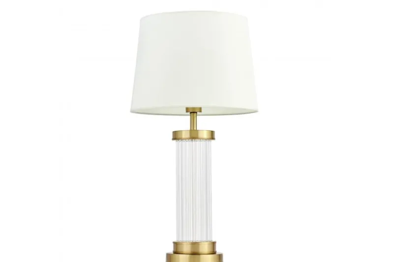 Lampada da tavolo comodino glamour BOTTE Bianco Ottone