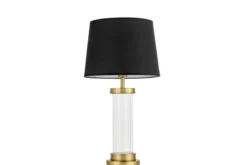 Lampada da tavolo comodino glamour BOTTE Nero Ottone