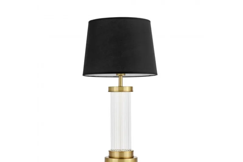 Lampada da tavolo comodino glamour BOTTE Nero Ottone