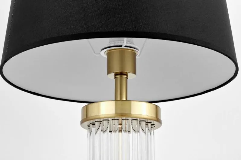 Lampada da tavolo comodino glamour BOTTE Nero Ottone