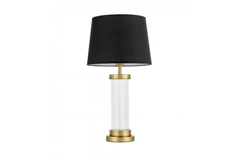 Lampada da tavolo comodino glamour BOTTE Nero Ottone