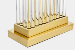 Lampada da tavolo comodino glamour DAVOS Bianco Ottone