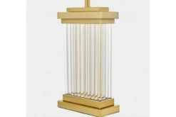 Lampada da tavolo comodino glamour DAVOS Bianco Ottone