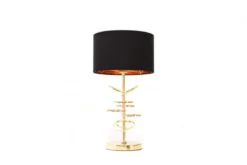 Lampada da tavolo comodino glamour MILARI Nero-Oro