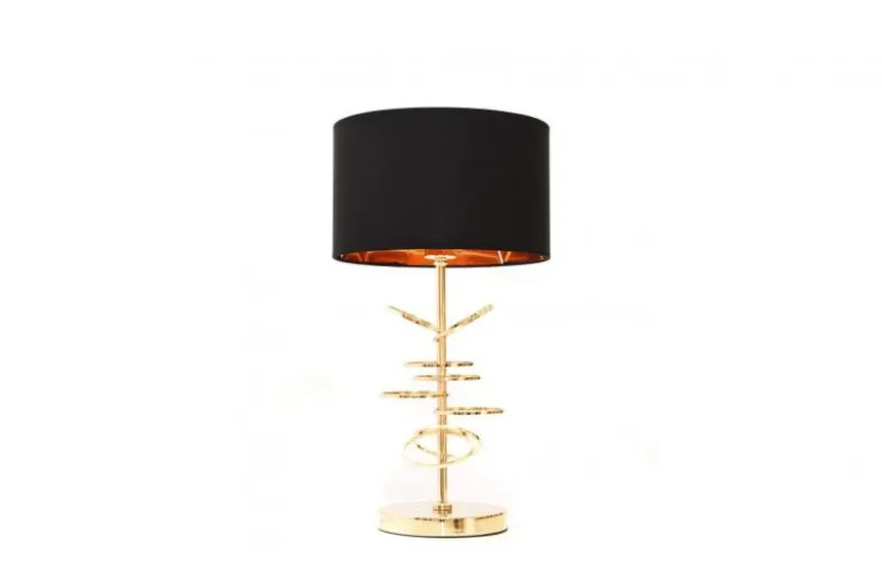 Lampada da tavolo comodino glamour MILARI Nero-Oro