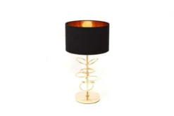 Lampada da tavolo comodino glamour MILARI Nero-Oro
