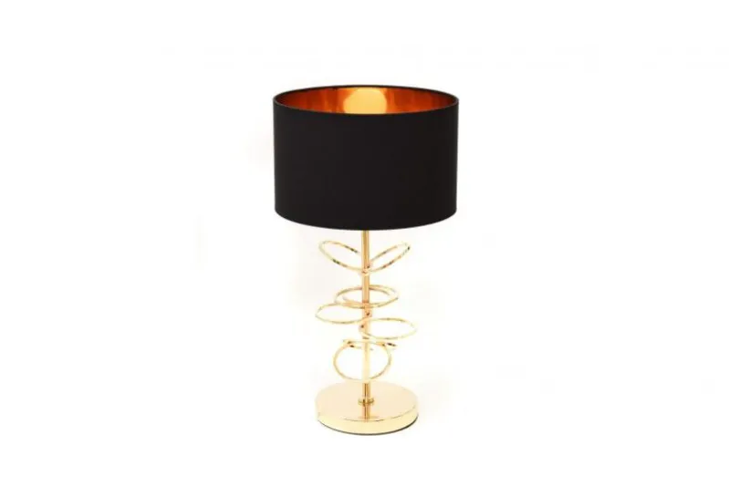 Lampada da tavolo comodino glamour MILARI Nero-Oro