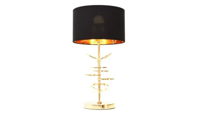 Lampada da tavolo comodino glamour MILARI Nero-Oro