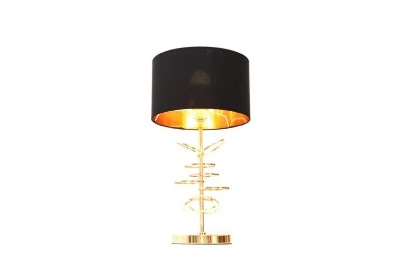 Lampada da tavolo comodino glamour MILARI Nero-Oro