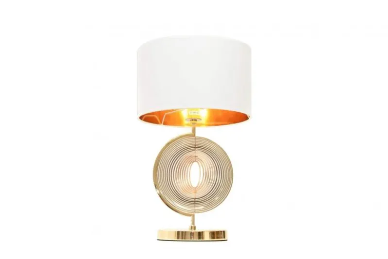 Lampada da tavolo comodino glamour MONTERONI Bianco-Oro