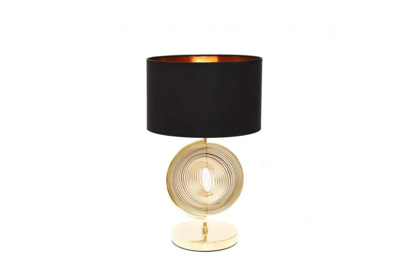 Lampada da tavolo comodino glamour MONTERONI Nero-Oro