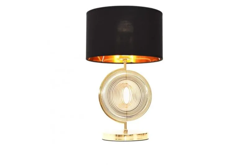 Lampada da tavolo comodino glamour MONTERONI Nero-Oro