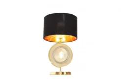 Lampada da tavolo comodino glamour MONTERONI Nero-Oro