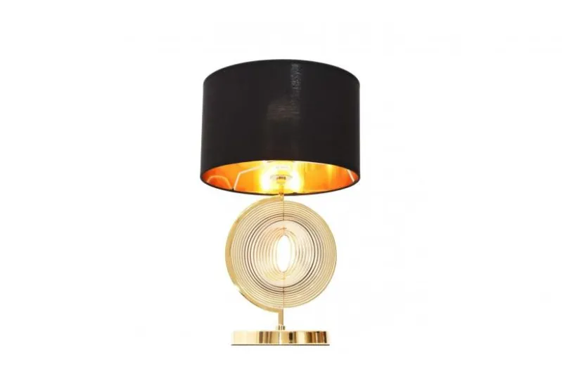 Lampada da tavolo comodino glamour MONTERONI Nero-Oro