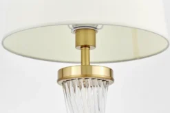 Lampada da tavolo comodino glamour VILLANOVA Bianco Ottone