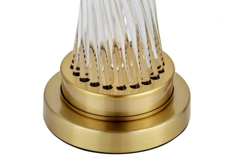 Lampada da tavolo comodino glamour VILLANOVA Bianco Ottone