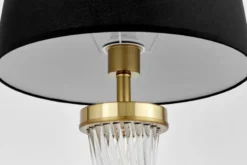 Lampada da tavolo comodino glamour VILLANOVA Nero Ottone