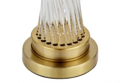 Lampada da tavolo comodino glamour VILLANOVA Nero Ottone