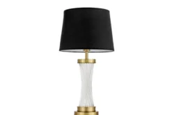 Lampada da tavolo comodino glamour VILLANOVA Nero Ottone