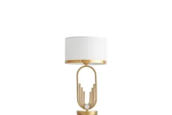 Lampada da tavolo comodino glamour ZANETTI Bianco Ottone
