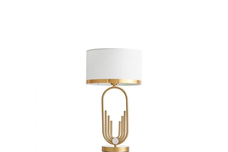 Lampada da tavolo comodino glamour ZANETTI Bianco Ottone