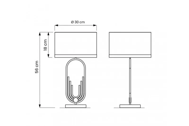 Lampada da tavolo comodino glamour ZANETTI Bianco Ottone