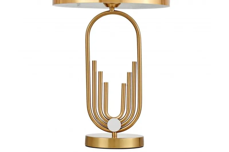 Lampada da tavolo comodino glamour ZANETTI Bianco Ottone
