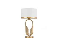 Lampada da tavolo comodino glamour ZANETTI Bianco Ottone