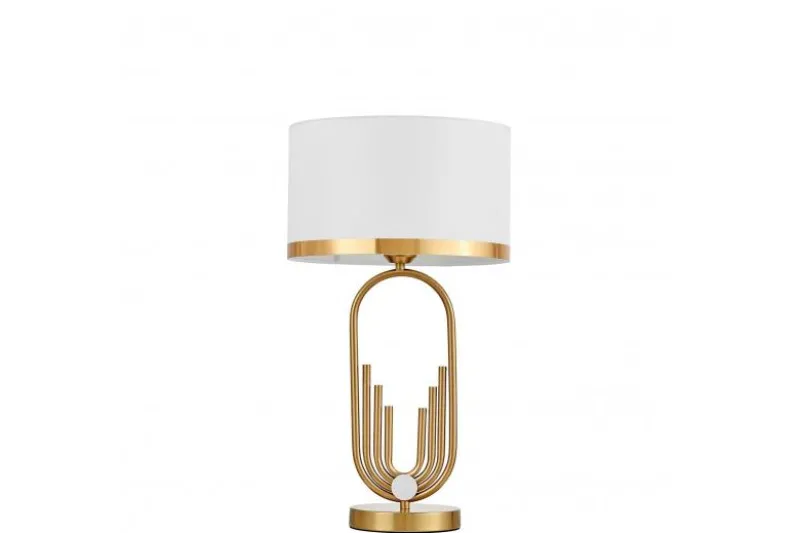 Lampada da tavolo comodino glamour ZANETTI Bianco Ottone