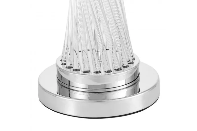 LAMPADA DA TAVOLO FLAMOUR NERA E CROMO VILLANOVA