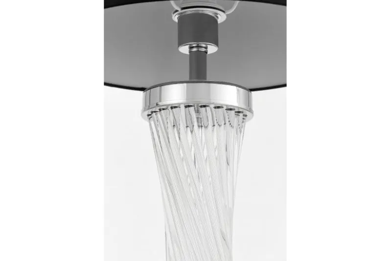 LAMPADA DA TAVOLO FLAMOUR NERA E CROMO VILLANOVA