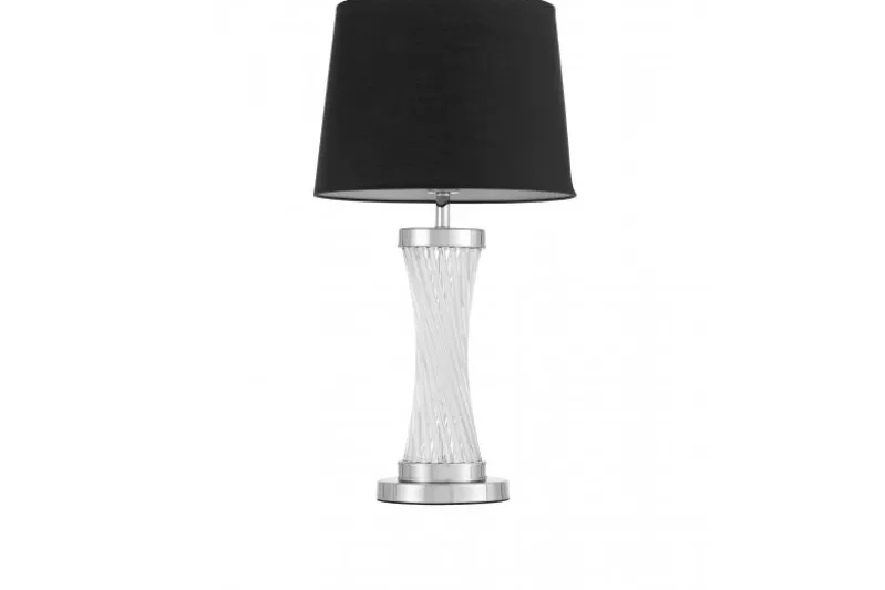 LAMPADA DA TAVOLO FLAMOUR NERA E CROMO VILLANOVA