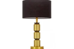 Lampada da tavolo nera e ottone moderna ELIOT