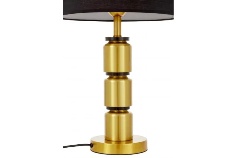 Lampada da tavolo nera e ottone moderna ELIOT