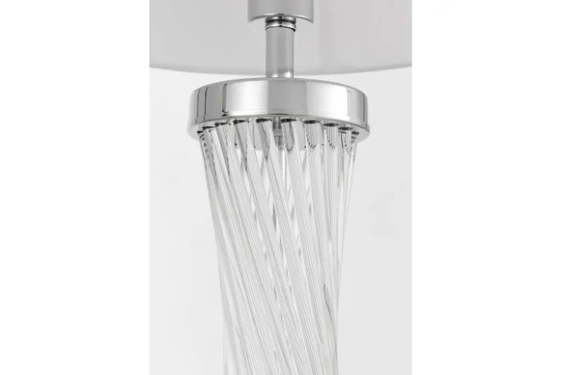 Lampada da tavolo VILLANOVA glamour bianco e cromo