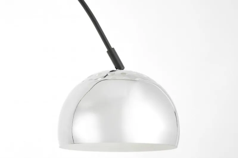 Lampada da terra ad arco nera e cromo Azurro C1
