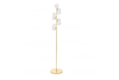 Lampada da terra con bocce bianche oro PETRICA W9
