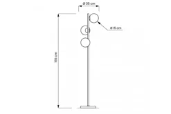 Lampada da terra di design moderno FREDICA W3 Nero