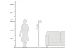 Lampada da terra di design moderno FREDICA W3 Nero