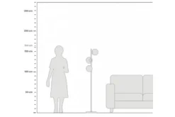 Lampada da terra di design moderno FREDICA W3 Ottone