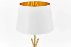 LAMPADA DA TERRA IN MERINO BIANCO E NERO