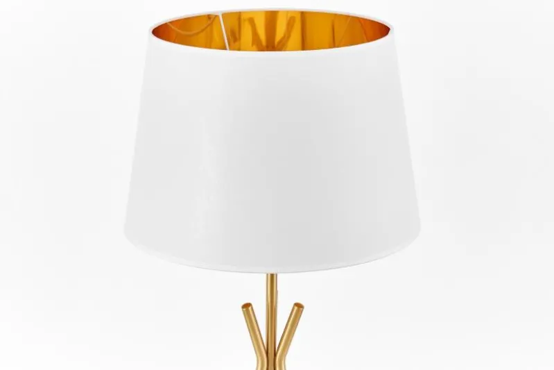LAMPADA DA TERRA IN MERINO BIANCO E NERO