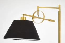 LAMPADA DA TERRA TURINA IN OTTONE E NERO