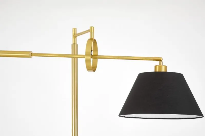 LAMPADA DA TERRA TURINA IN OTTONE E NERO