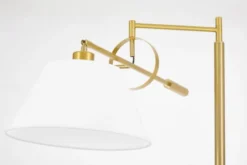 LAMPADA DA TERRA TURINA OTTONE E BIANCO