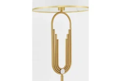 LAMPADA DA TERRA ZANETTI BIANCO E OTTONE