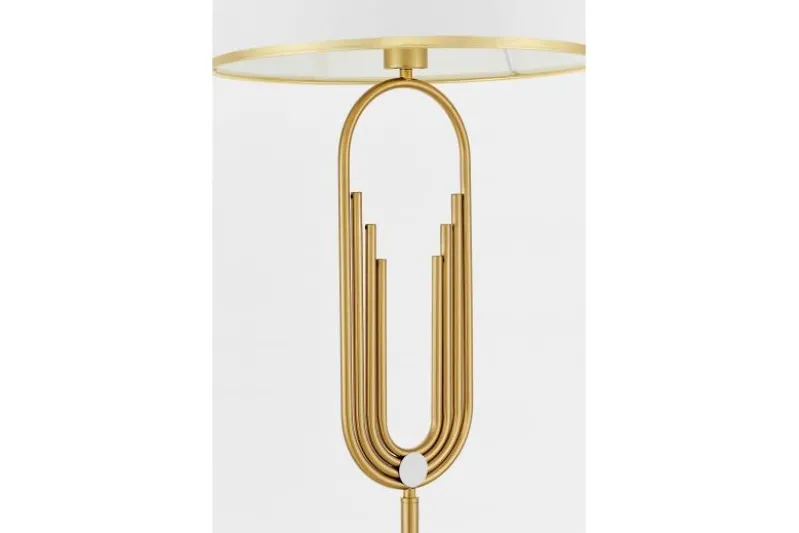 LAMPADA DA TERRA ZANETTI BIANCO E OTTONE