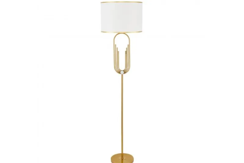 LAMPADA DA TERRA ZANETTI BIANCO E OTTONE